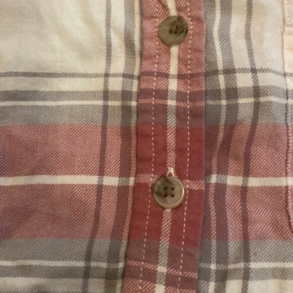 American Eagle Cropped Flannel Pink Size small - Picture 4 of 7